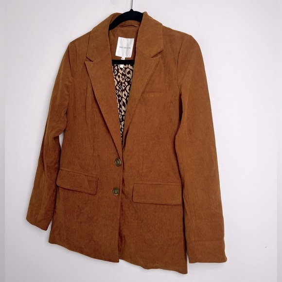 Anthropologie Avec Les Filles Brown Contemporary Elevated Corduroy Blazer Sz XS - Picture 6 of 12